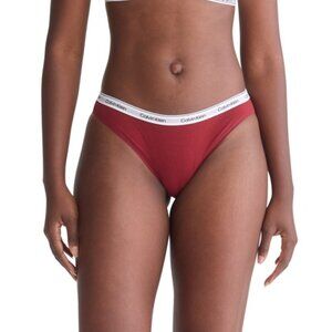 Calvin Klein Women's Modern Logo Low-Rise Bikini Underwear QD5044 - Syrah